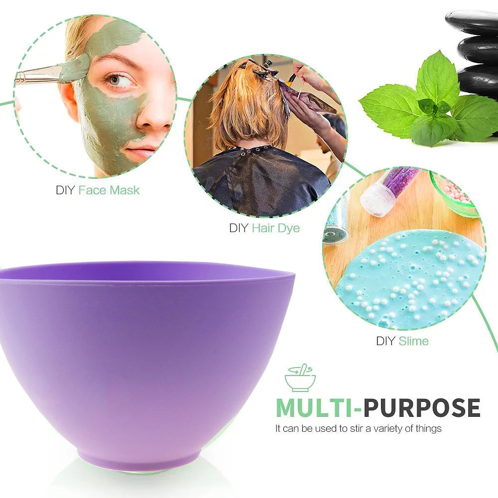 Bol Masque Facial en Silicone Souple – DIY Skincare, Huiles Essentielles, 2 Tailles & 6 Couleurs | Facile à Nettoyer