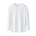 T-Shirt Homme Couleur Unie Col Rond Manches Longues Coton – Respirant Confortable Casual Été Multicolore | Mode Homme Essentiel