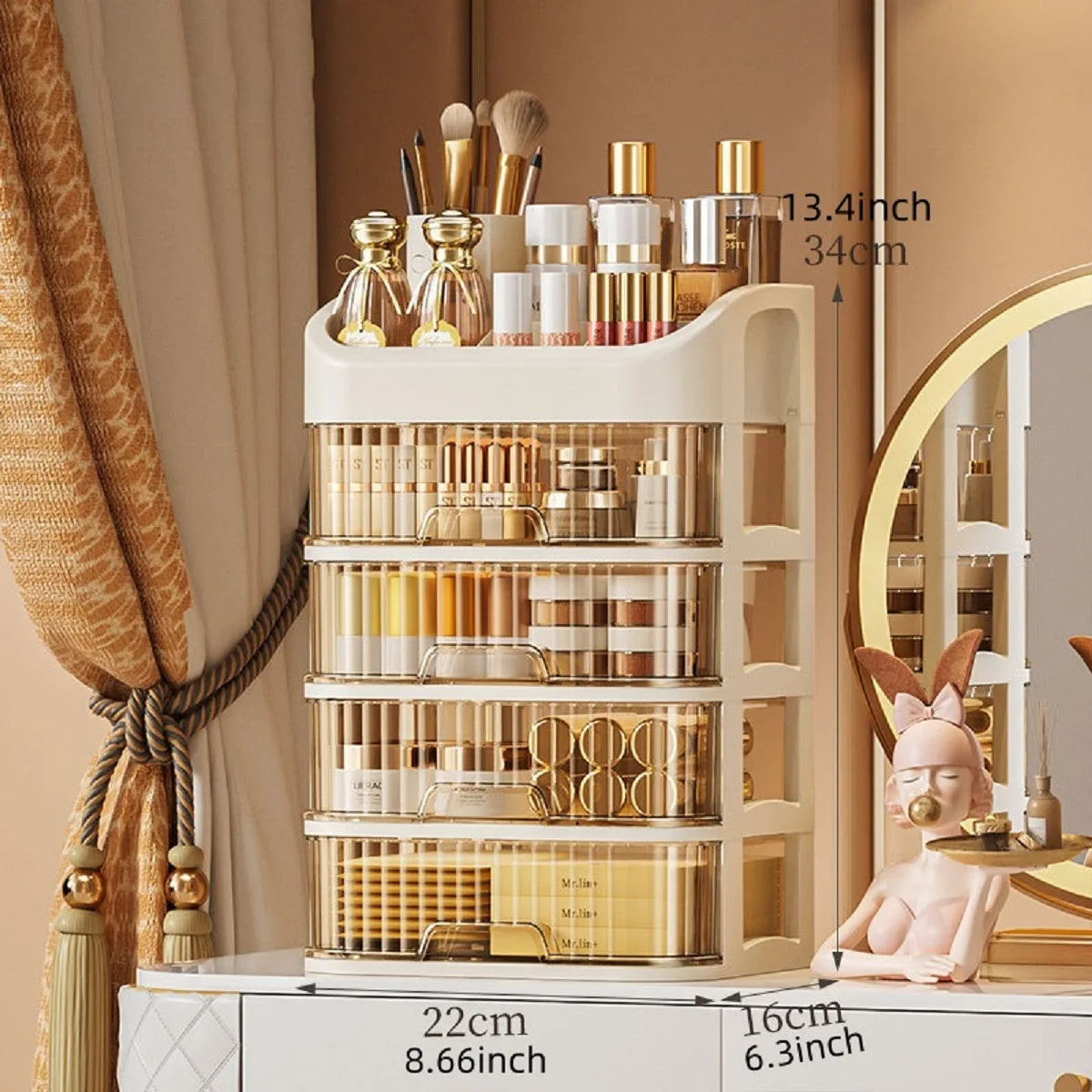 Boîte Rangement Maquillage Multi-couches – Cosmétiques, Fards & Soins | Coiffeuse & Salle de Bain