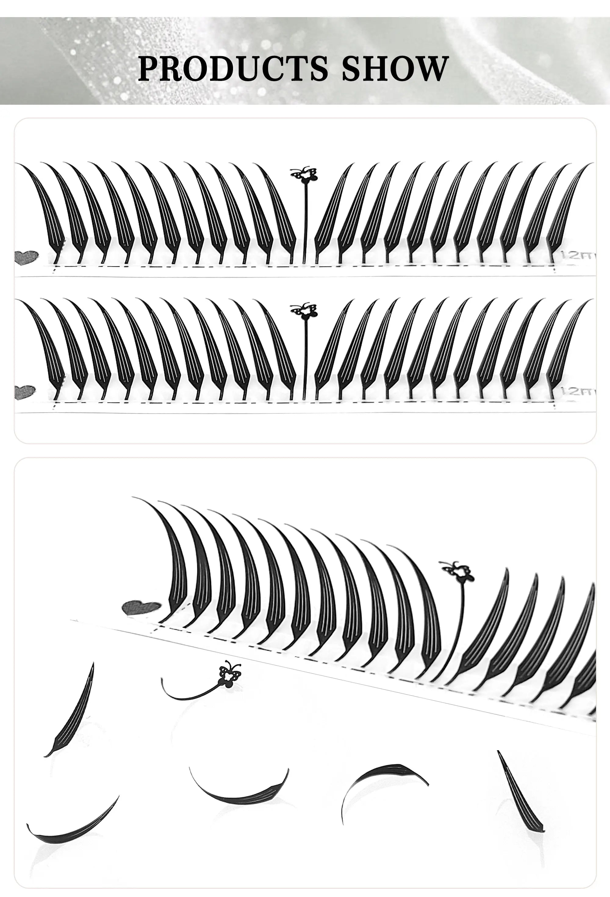 Extensions Cils CoMango Fox Anime Spire – Fans Pré-faits Volume Naturel | Fournisseur Maquillage