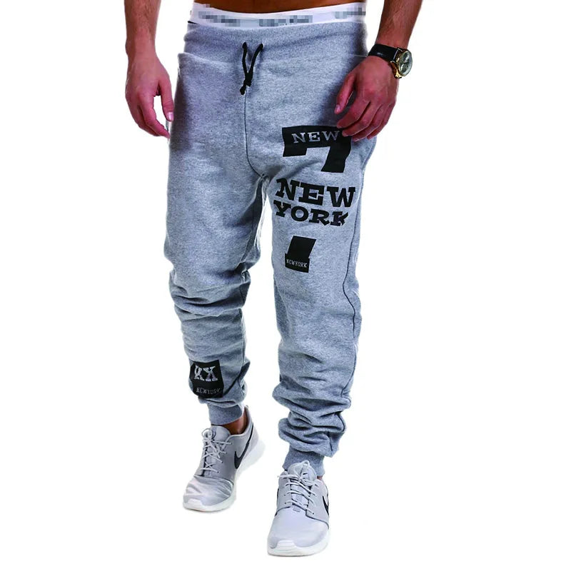 Jogging Herren Bedruckt Buchstaben Grafik Elastische Taille Lässig Hip Hop Sport Outdoor Täglich – Grau Blau Schwarz Streetwear | Herrenmode Trend