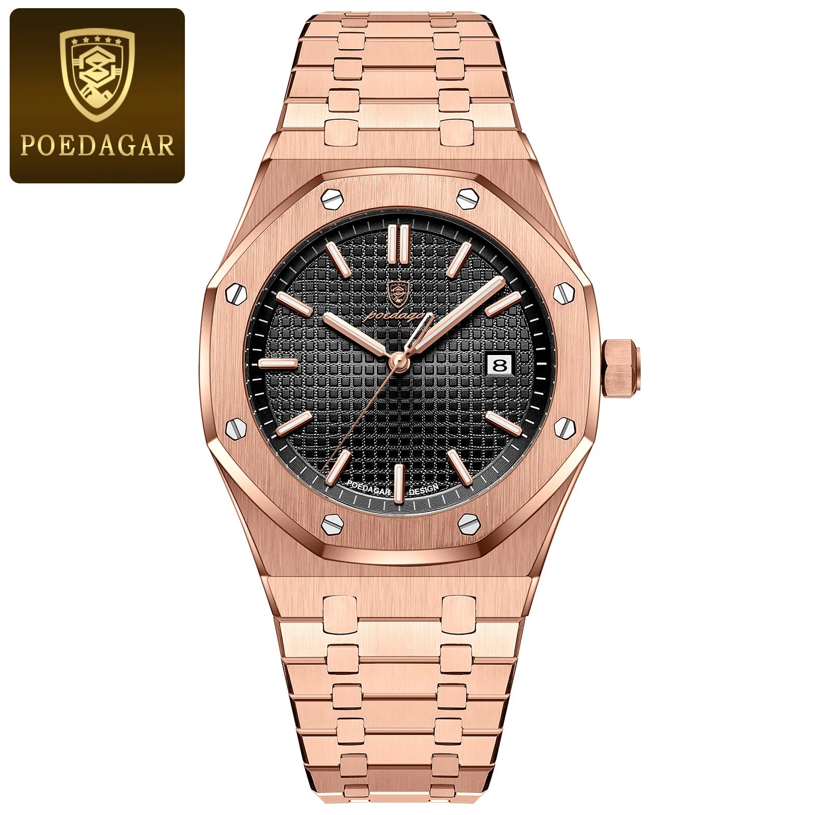Montre Homme POEDAGAR Business Luxe Quartz – Acier Lumineux Étanche Date Fashion