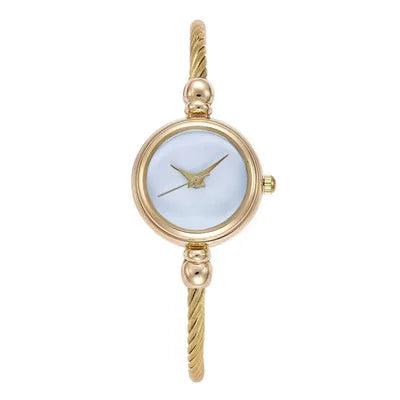 Montre Femme MAYZHISU Rétro Quartz Or – Bracelet Bangle Chaîne Acier Luxe Minimaliste