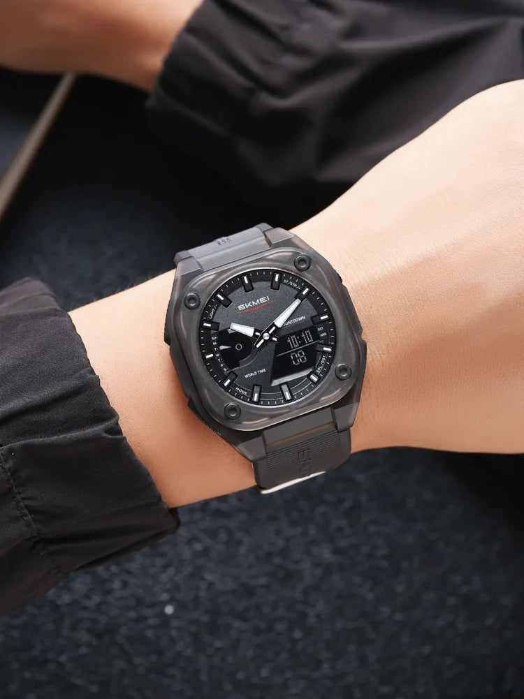 Montre Unisexe SKMEI Business Digital Quartz – Sport Étanche Multifonction Fashion