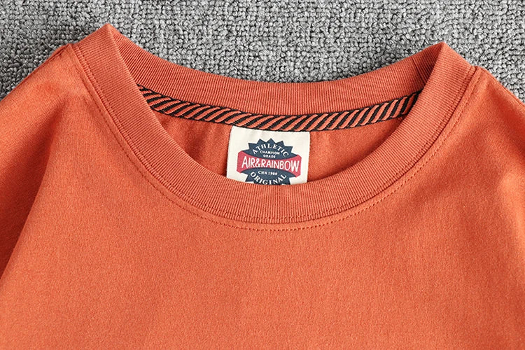 T-Shirt Homme Été Style Américain Rétro Manches Courtes Col Rond Lettres Imprimées 100% Coton Washed Vintage Loose Casual – Tee Streetwear Tendance | Mode Homme Premium