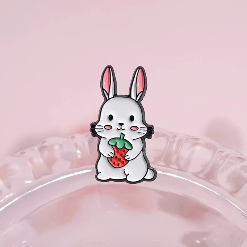 Pin's Émail Animaux Cartoon – Pingouin, Grenouille, Lapin & Chat | Broche Métal Badge Lapel | Bijou Cadeau Tendance