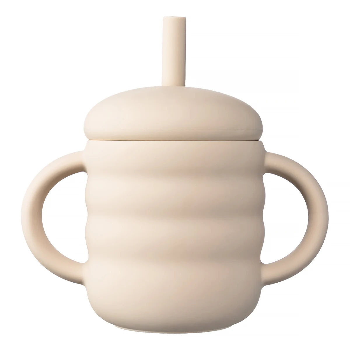 Gobelet Silicone Bébé avec Paille – Tasse Apprentissage Anti-Fuite Portable Snacks Enfant