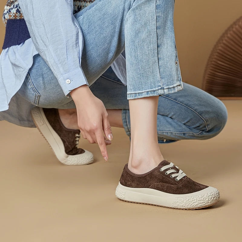 AIYUQI Ballerines Bout Carré Grande Taille 2026 – Flat Casual Sneakers Femme Élégantes
