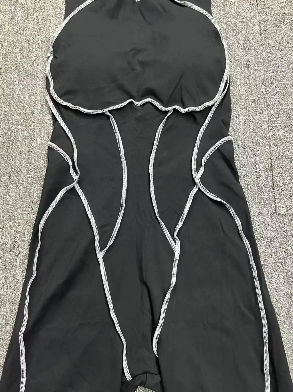 Bodysuit Yoga Push-Up Rembourré Bicolore - Combinaison Short V Butt Gainante Gym & Fitness Femme