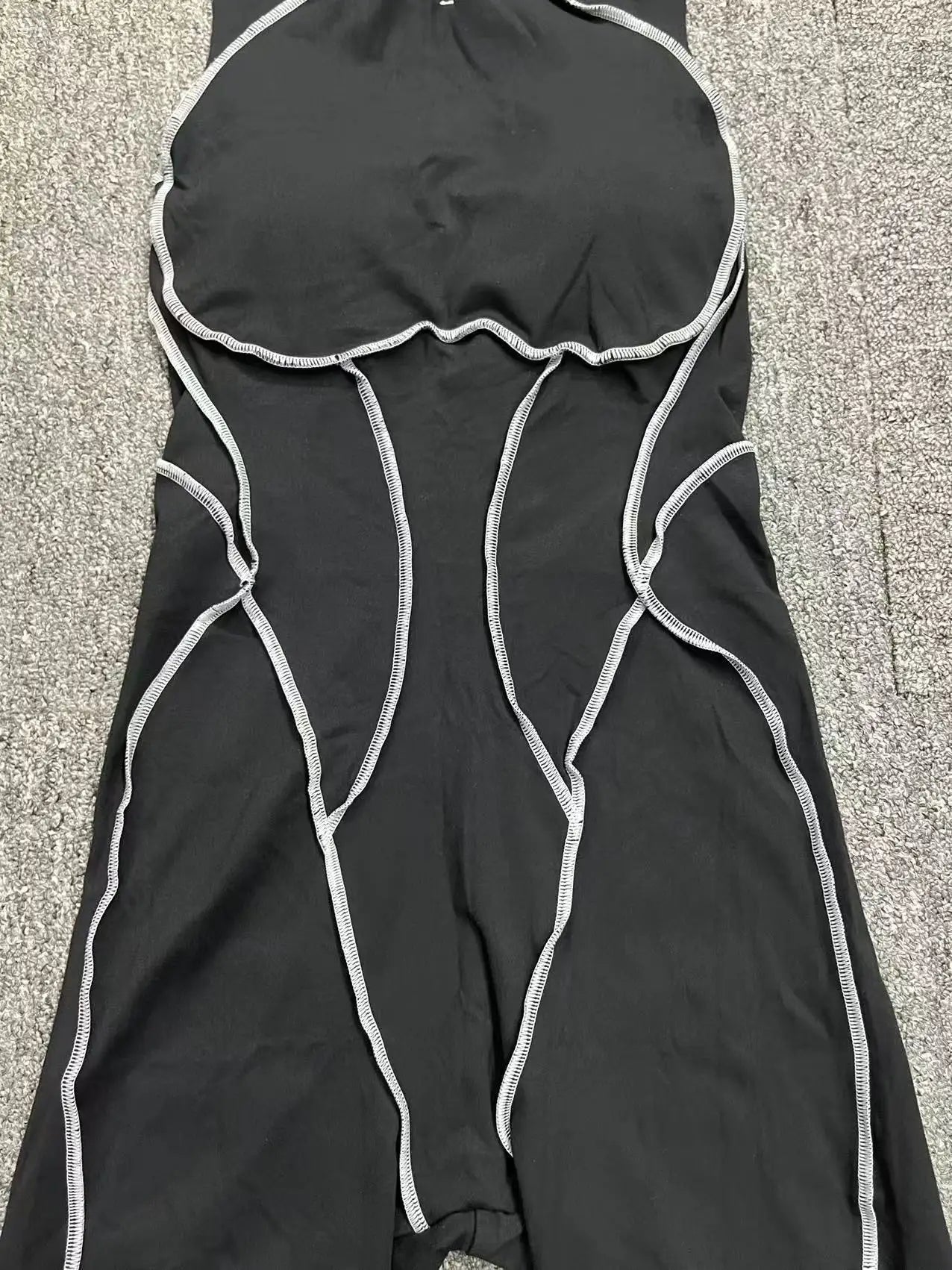 Bodysuit Yoga Push-Up Rembourré Bicolore - Combinaison Short V Butt Gainante Gym & Fitness Femme