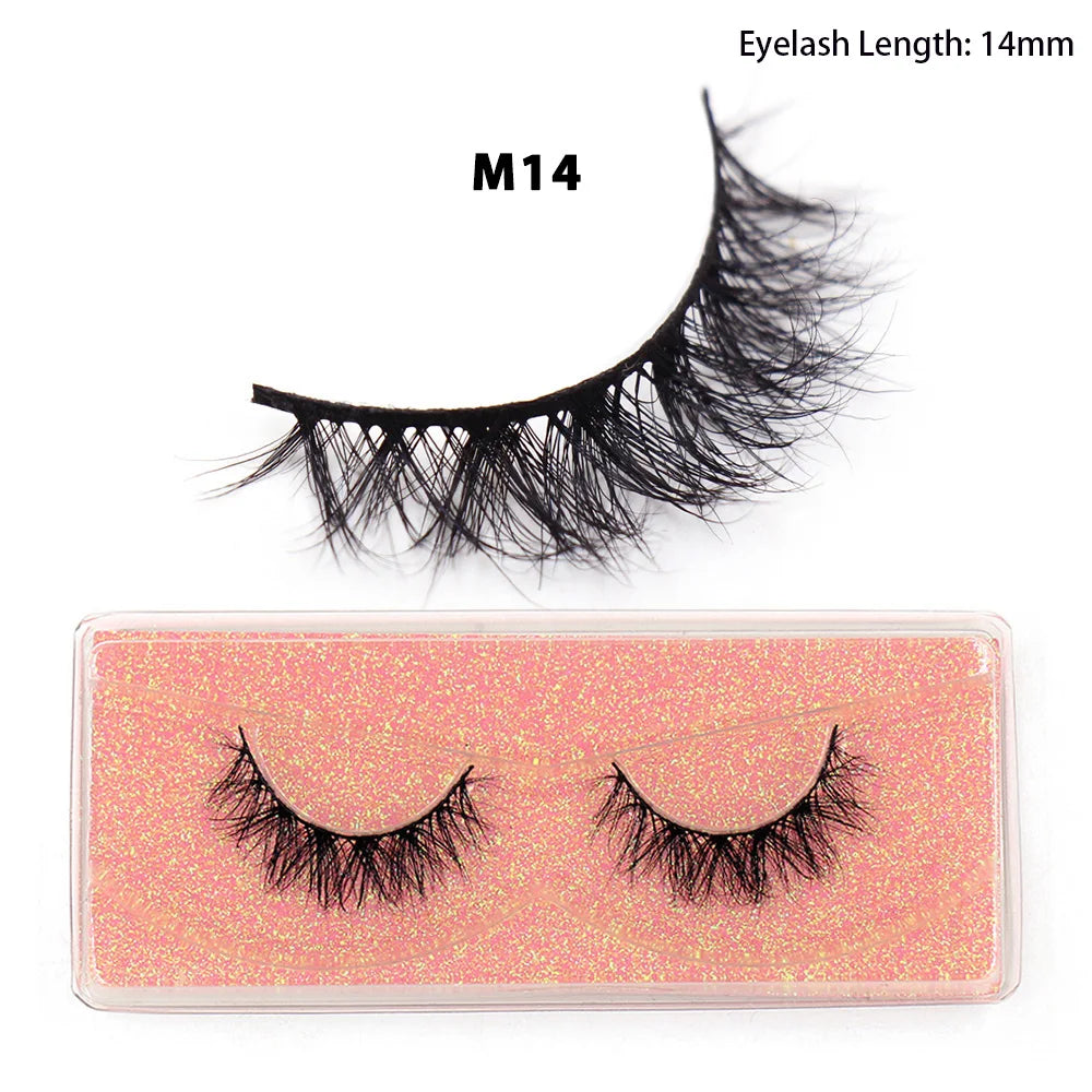 Faux Cils Naturels Courts Fluffy LEHUAMAO – Volume 12-15mm Wispy | Extension Cils Vison Maquillage