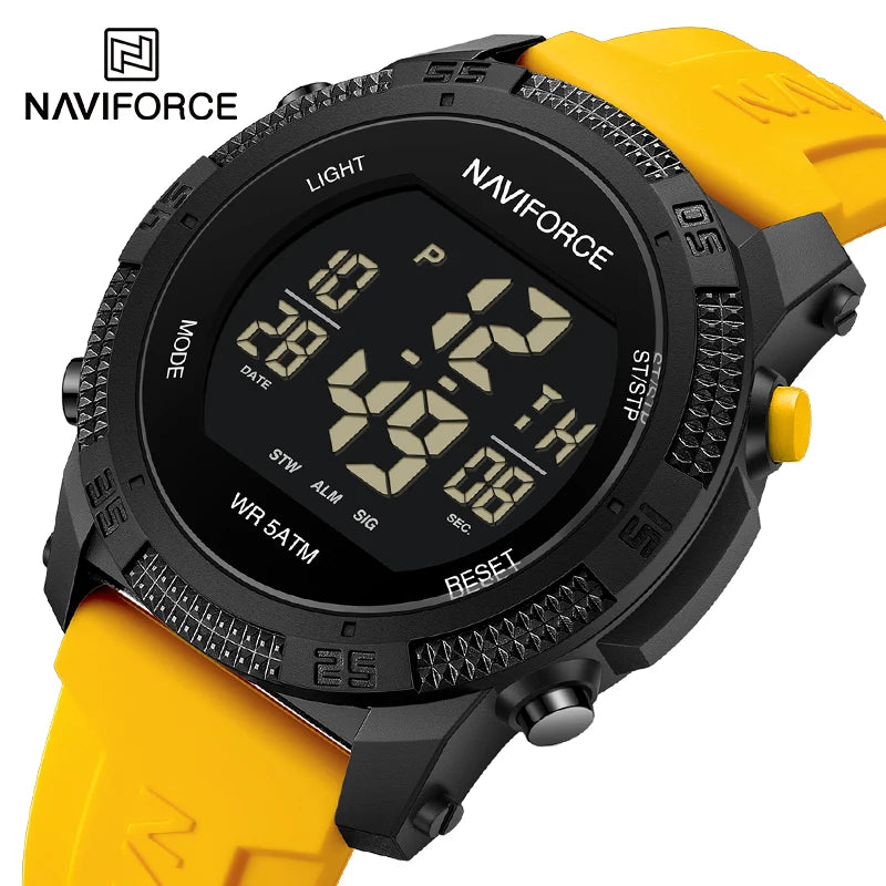 Montre Homme NAVIFORCE Sport Électronique Silicone 5ATM – Étanche Tendance Fashion