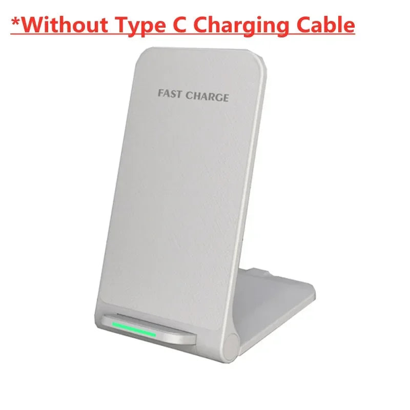 Chargeur Sans Fil 30W Pliable Stand – iPhone 14 13 12 11 Samsung S21 S20 Charge Rapide