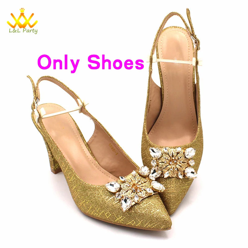 Ensemble Chaussures + Sac Italien Orange Cristal – Pumps Luxe Mariage Fête 2024