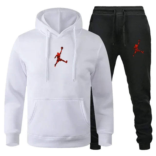 Herren Jogginganzug 2-teilig Langarm Sweatshirt + Freizeithose Fitness Sport Herbst Winter Fashion Bequem Trendig Zeitlos – Premium Jogginganzug 2-teilig Sport Casual Herbst Winter | Herrenmode Sportswear Premium