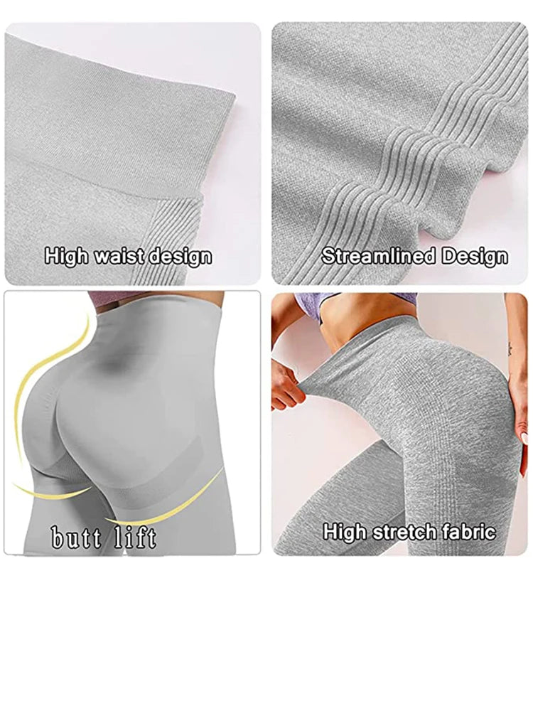 Legging Sans Coutures Taille Haute Push-Up Femme – Gainant, Sexy & Confortable | Gym, Fitness & Sport