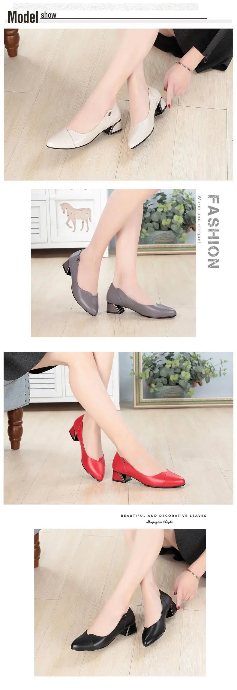 AIYUQI Chaussures Dress Cuir Véritable Rouge Femme 2024 – Bout Peu Profond Bureau Fashion