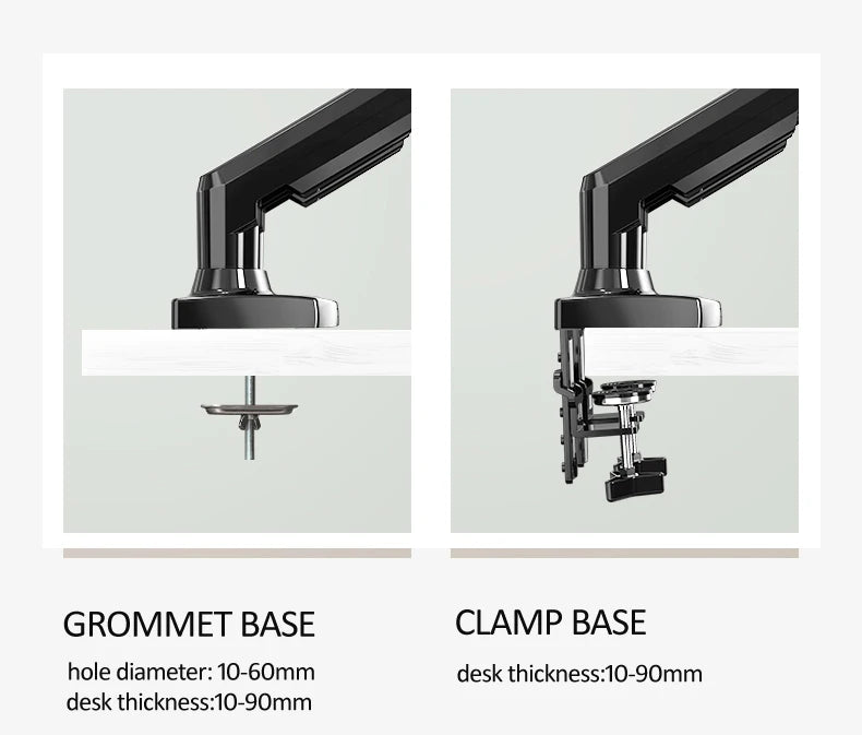 Support Double Écran NB A5C F160 – Bras Articulé à Ressort 10''-27'' | 360° Rotatif Bureau 2-9kg