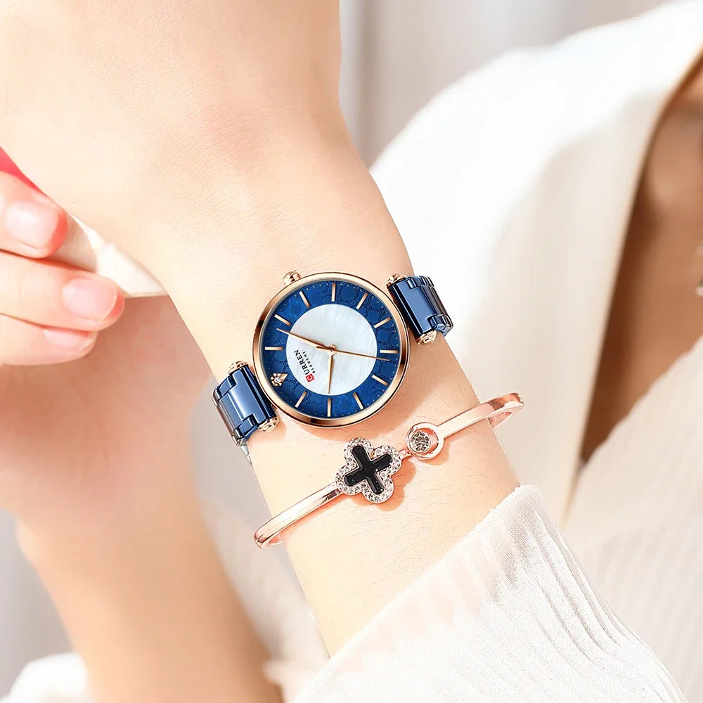 Montre Femme CURREN Luxe Quartz Japonais – Acier Inoxydable Étanche Élégante Fashion