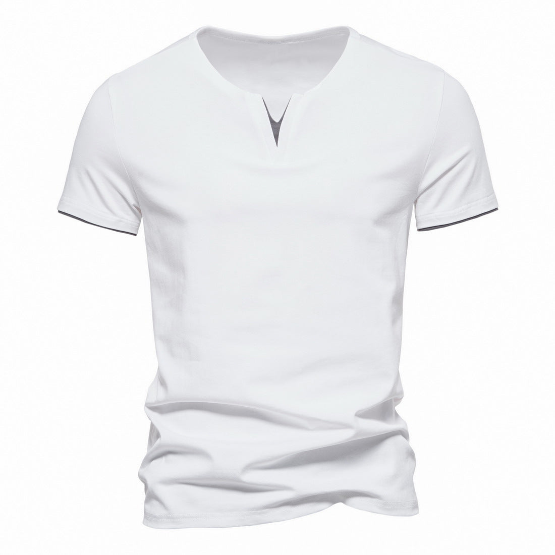 Herren Henley T-Shirt V-Ausschnitt Kurzarm Baumwolle Slim Fit Lässig Basic Sommer Bequem Atmungsaktiv Elegant Zeitlos – Premium Slim Henley T-Shirt | Premium Casual Herrenmode