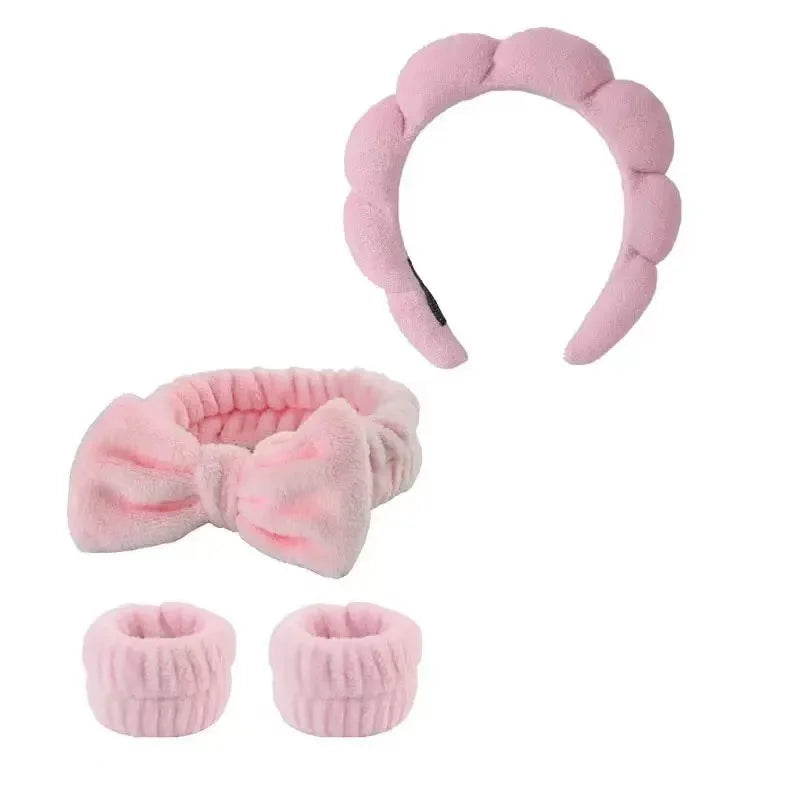 Set Bandeaux Beauté 4 Pièces - Soin du Visage, Maquillage & Douche