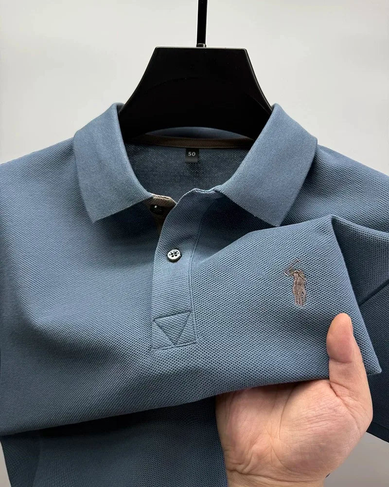 Polo Homme 100% Coton Manches Courtes Broderie Poney Élégant Golf Casual Été – Style Designer Premium | Mode Homme Luxe