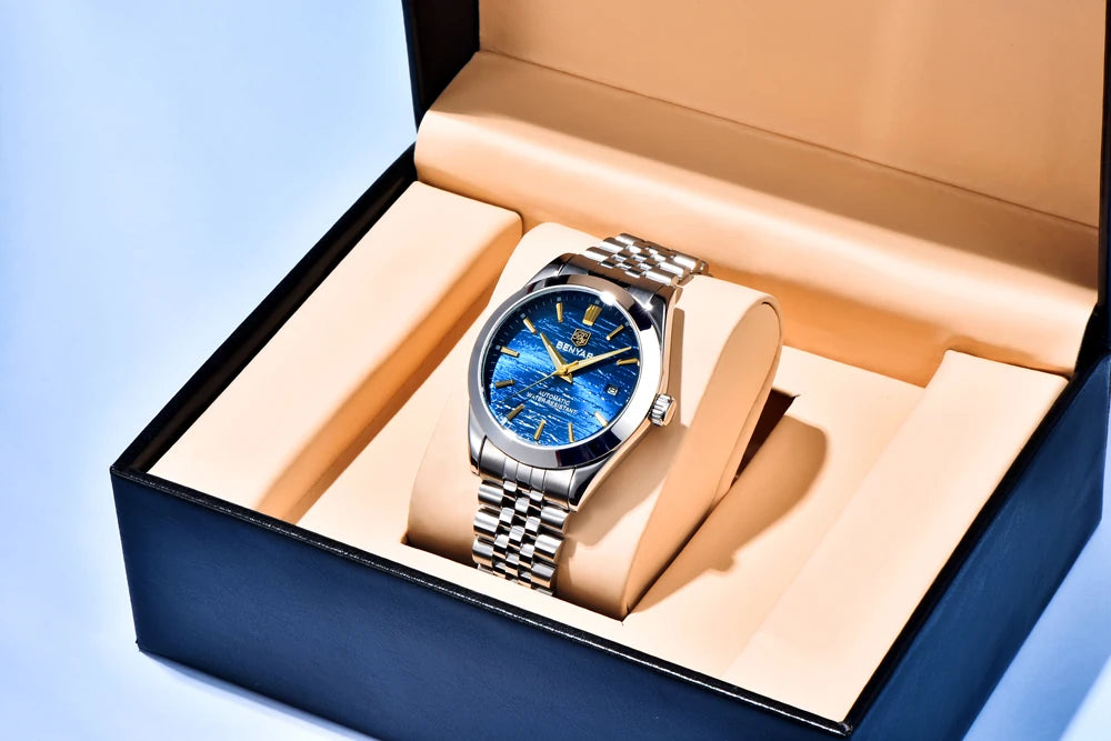 Montre Homme Luxe BENYAR Mécanique Automatique Acier – Étanche Sport Top Brand
