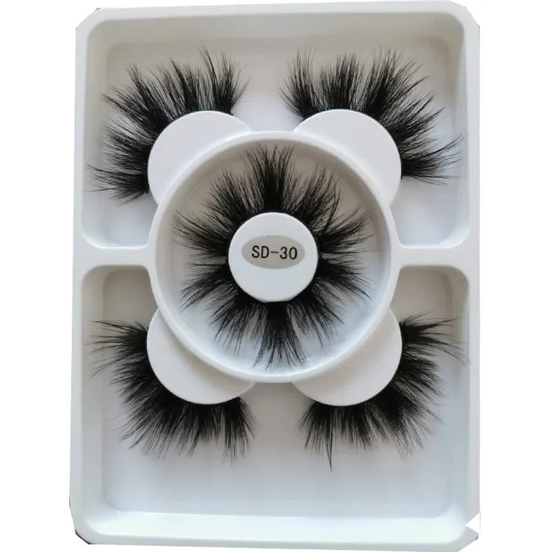 Faux Cils 3D Mink Naturels 2025 – Lot 3 Paires Longues | Extensions Cils Beauté