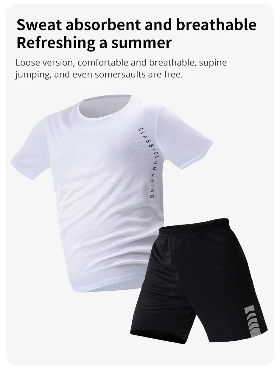 Ensemble Sport Homme Séchage Rapide Grande Taille T-Shirt + Short Lot 2/4/6 Pièces Loisirs Running Fitness Casual Ado – Pack Sport Économique | Mode Homme Sport Premium