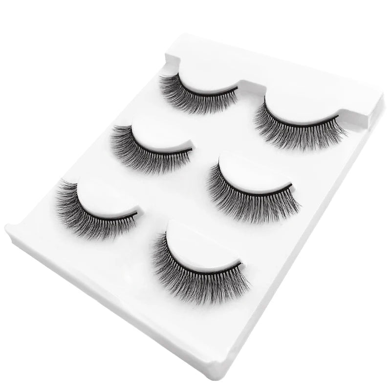 Lot 3 Paires Faux Cils 3D Vison SHIDISHANGPIN – 27 Styles Fluffy Wispy Épais | Cils Faux Faits Main Maquillage Yeux