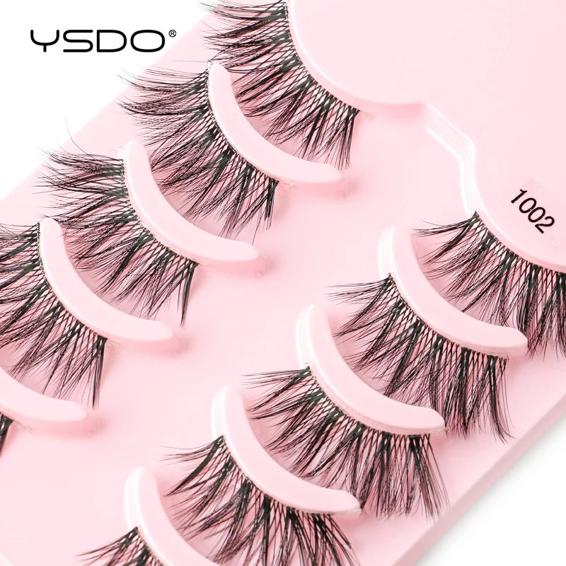 Faux Cils Mink 3D YSDO – Lot 3/5/10 Paires | Maquillage Dramatique Naturel