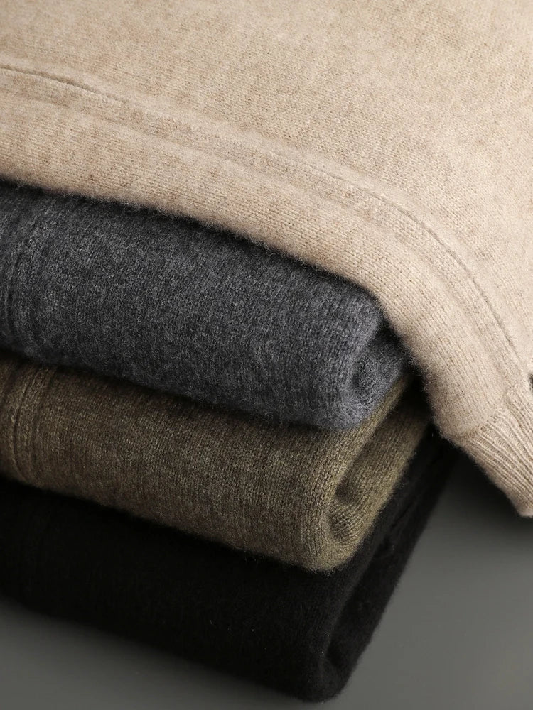 Cardigan Homme 100% Laine Mérinos Zippé Cachemire Épais Smart Casual Automne Hiver Chaud Confortable Tricoté Premium – Pull Zippé Luxe Laine Véritable | Mode Homme Luxe Premium
