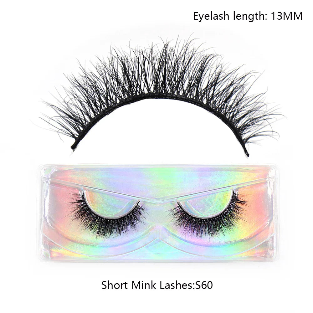 Faux Cils Naturels Courts Fluffy LEHUAMAO – Volume 12-15mm Wispy | Extension Cils Vison Maquillage