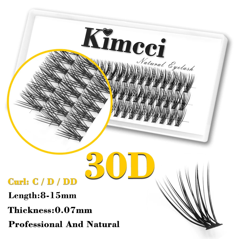Faux Cils Kimcci 3D Russian Volume – 60 Bundles | Extensions Mink Individuelles Naturelles