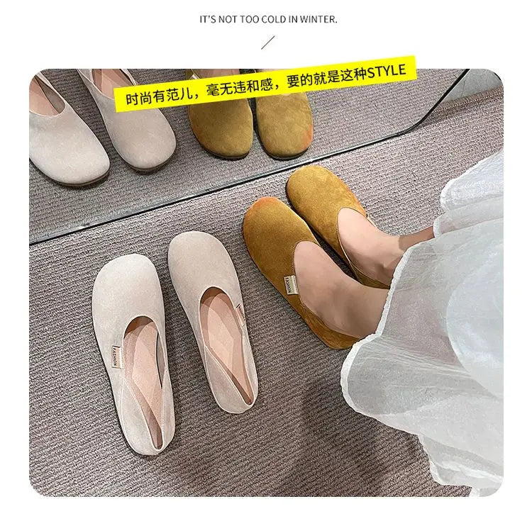 Ballerines Gommino Granny Fairy Style 2024 – Semelle Douce Bout Rond Flat Polyvalentes