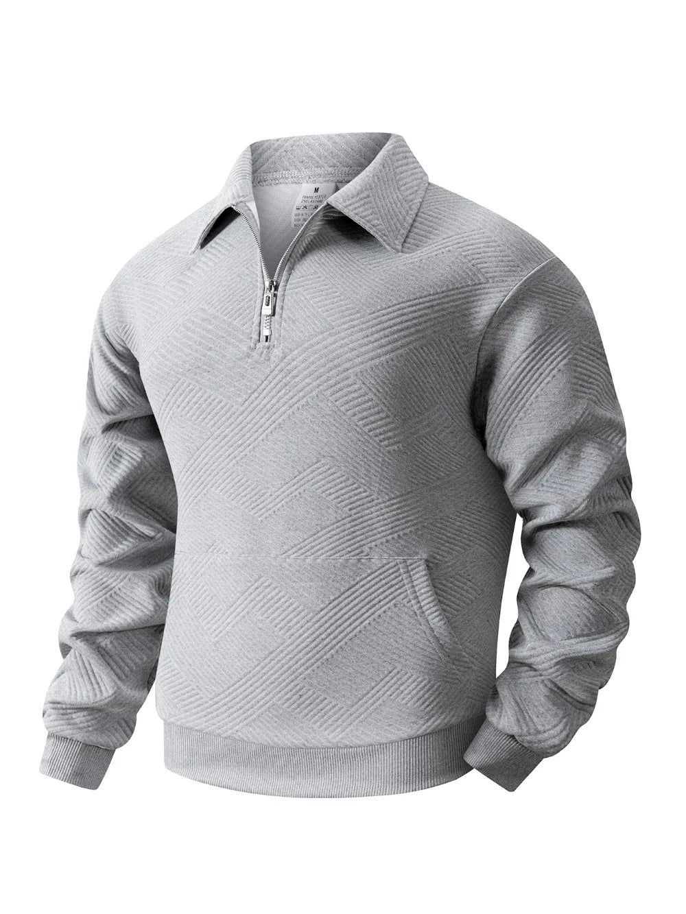 Sweat Homme Quarter Zip Col Polo Roulé Couleur Unie Pullover Manches Longues Casual Outdoor Quotidien Automne Confortable Élégant – Sweatshirt Zippé Premium | Mode Homme Automne Premium