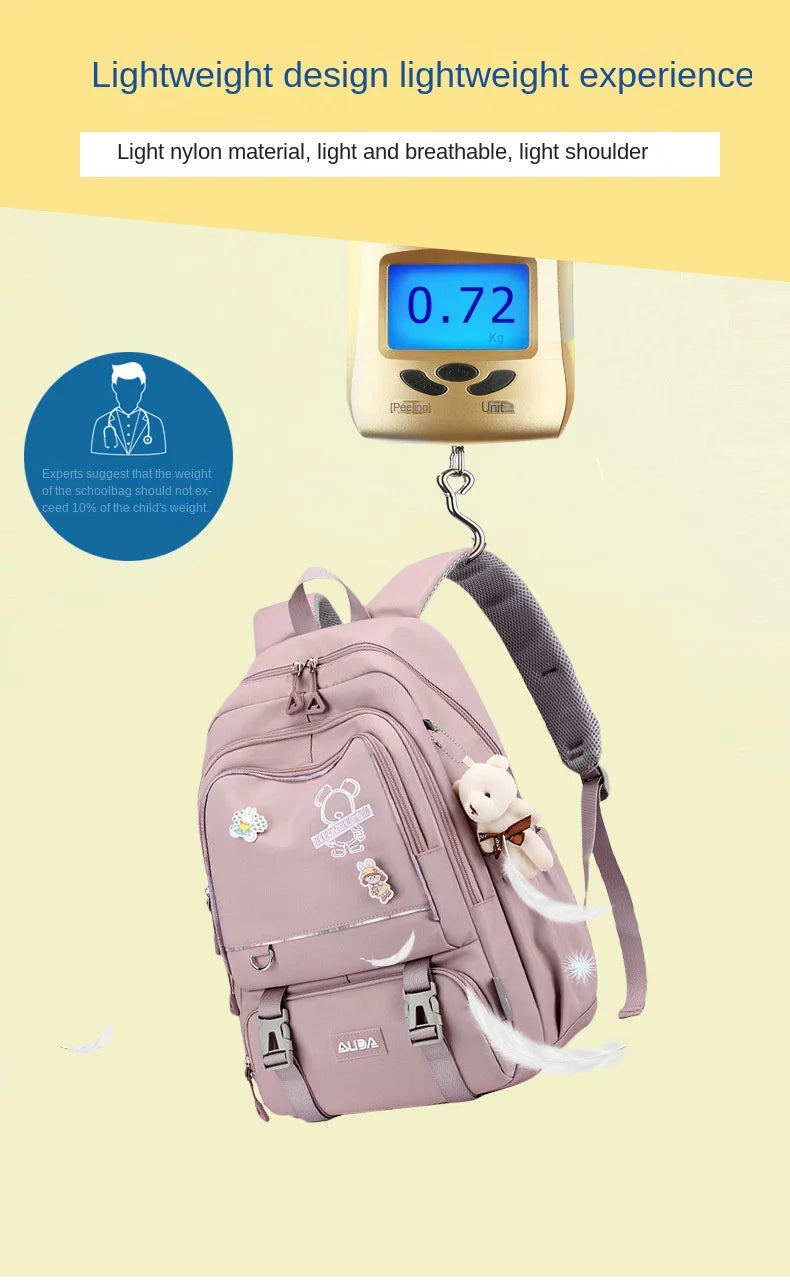 Sac À Dos Scolaire Kawaii Fille Ado – Grand Cartable Collège Lycée Laptop Voyage