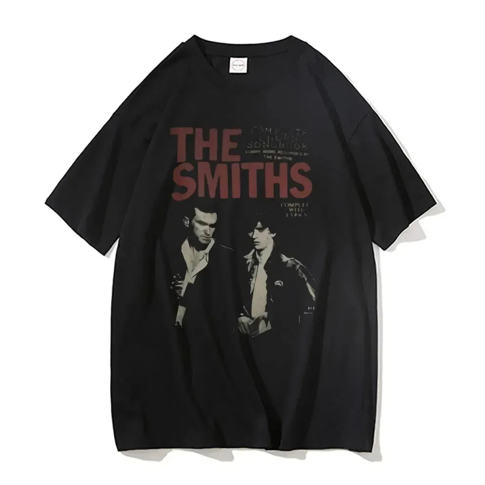 T-Shirt Homme The Smiths Imprimé Vintage Y2K 100% Coton Streetwear Harajuku Rock Britannique Alternatif – Tee Graphique Band Rock | Mode Homme Streetwear Premium