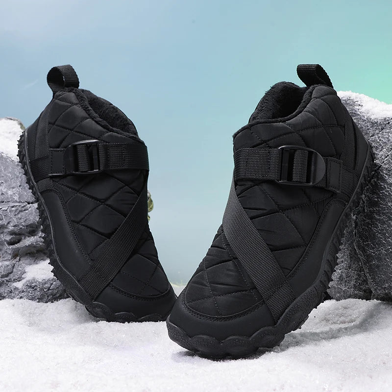 Boots Neige Homme Waterproof Fourrure – Chaussures Hiver Casual Outdoor Chaud Grande Taille