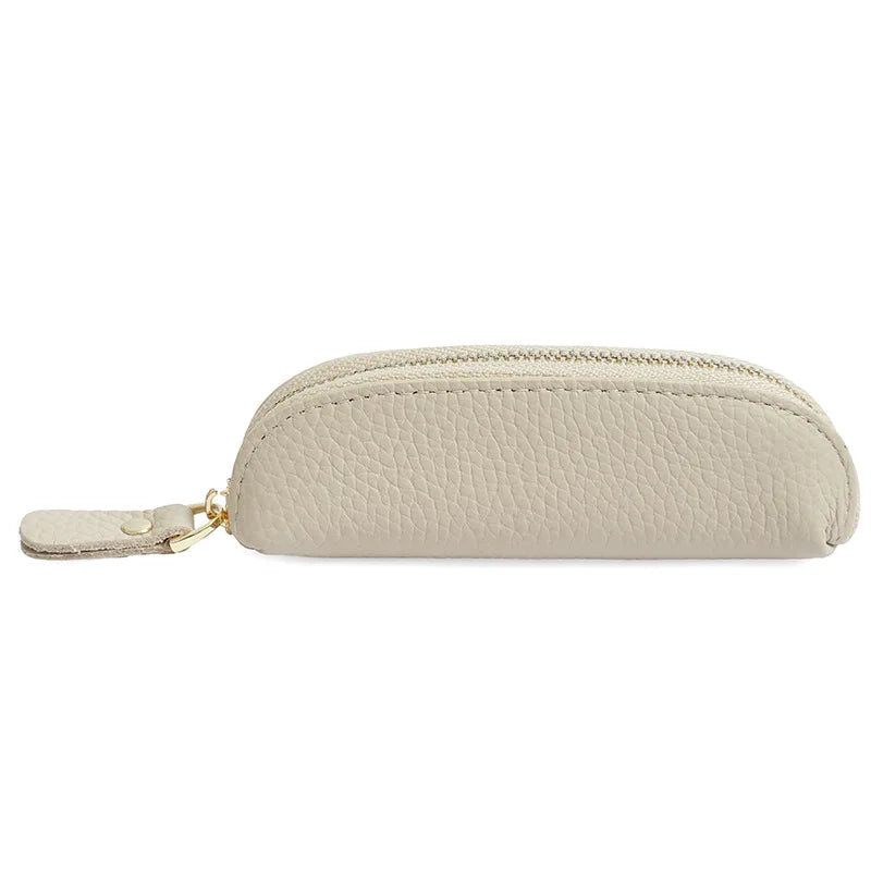 Porte-Monnaie Cuir Véritable Personnalisé – Mini Pochette Clés Rouge à Lèvres Prénom Femme Luxe