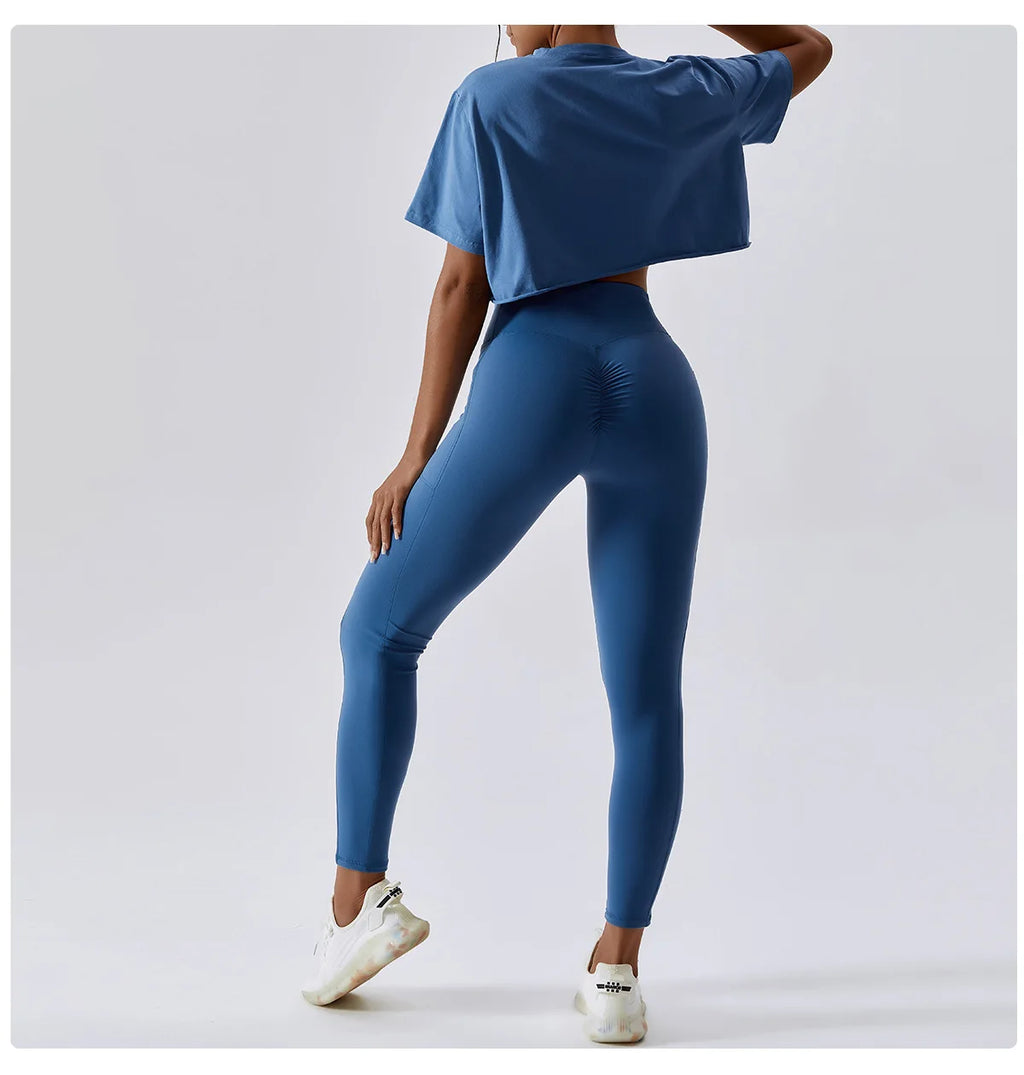 Top Sport Femme Y2K Manches Courtes – Yoga, Danse & Fitness | Coupe Ample Tendance | T-Shirt Sportif Polyvalent Été
