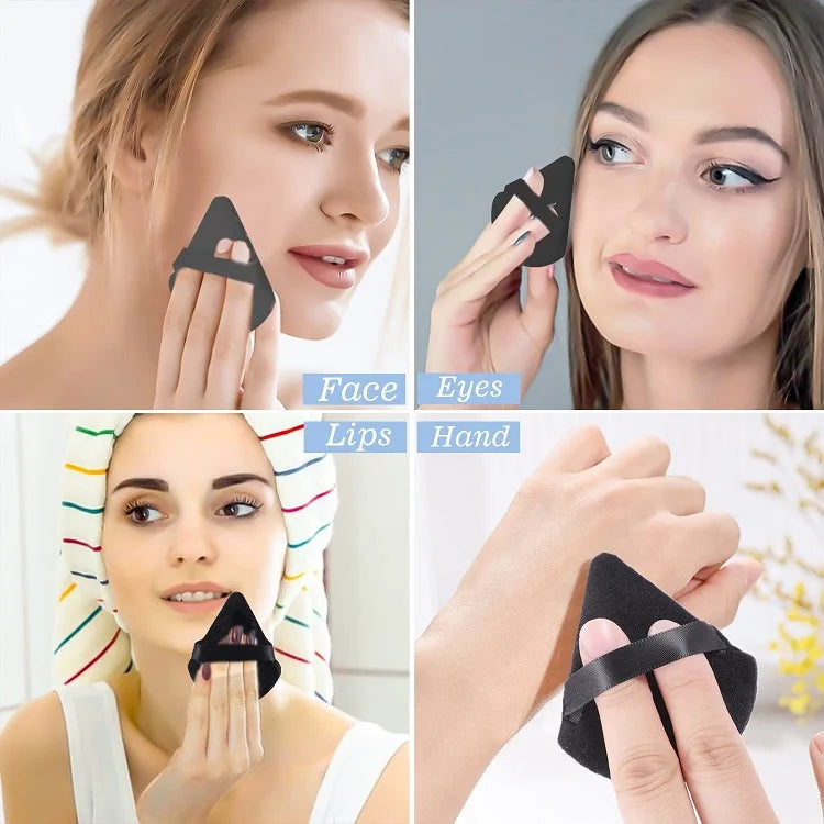 Éponges Triangle Puff Maquillage – Lot 10 Pcs | Blender Poudre & Fond de Teint