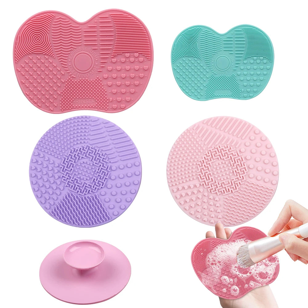 Tapis Nettoyant Pinceaux Maquillage Silicone – Outil Nettoyage Professionnel Fard & Fond de Teint | Mat Cosmétique