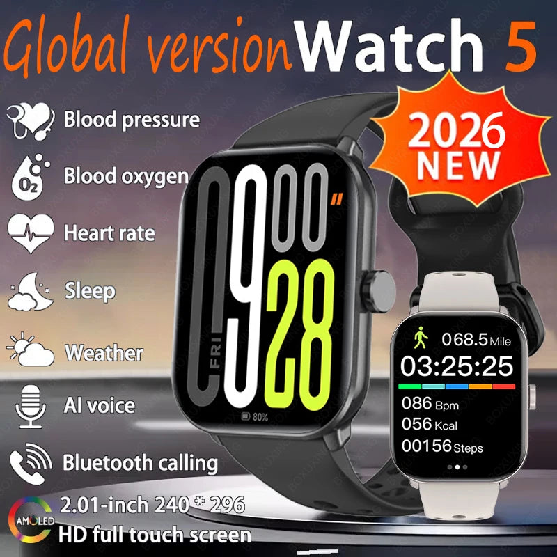 Montre Connectée Unisexe Écran AMOLED – GPS, Appels Bluetooth & Suivi Cardio | Étanche | Sport & Fitness | Android & iOS