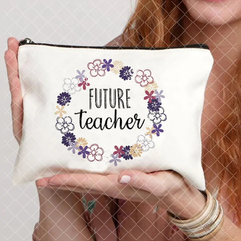 Trousse Rouge à Lèvres Voyage Maquillage – Pochette Cosmétique Portable | Cadeau Enseignante & Étudiante