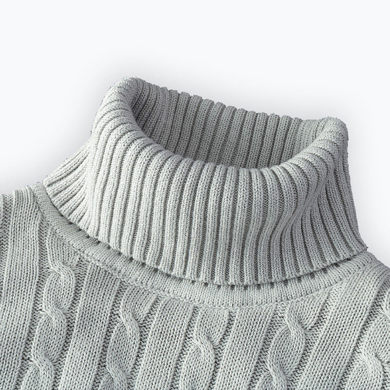 Pull Col Roulé Homme Casual Tricoté Laine Chaud Confortable Jumper Rollneck Hiver Tendance Élégant – Sweater Col Montant Premium Doux | Mode Homme Hiver Premium