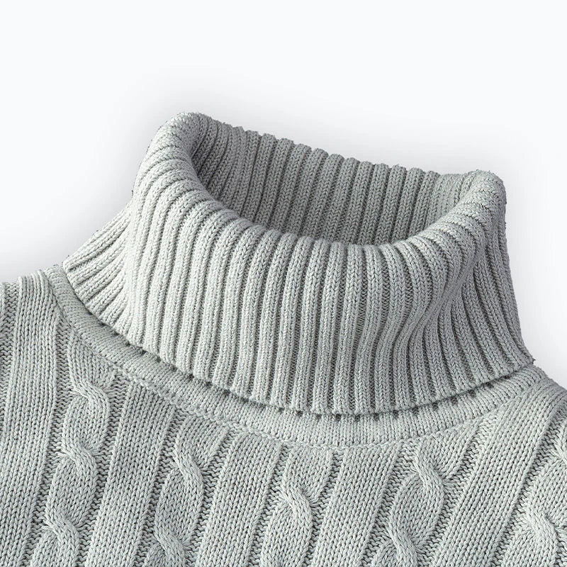 Pull Col Roulé Homme Casual Tricoté Laine Chaud Confortable Jumper Rollneck Hiver Tendance Élégant – Sweater Col Montant Premium Doux | Mode Homme Hiver Premium