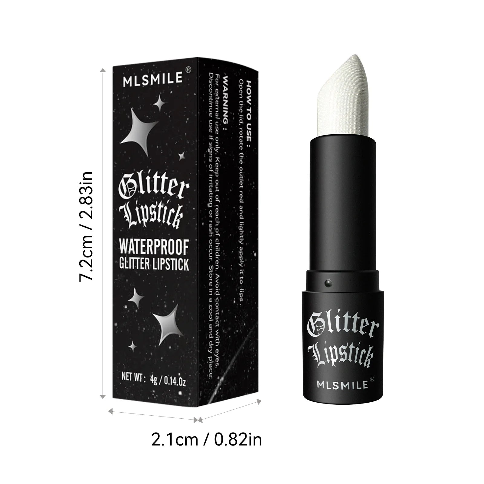 Rouge à Lèvres Glitter 7 Couleurs – Diamond Pearlescent Métallique Waterproof | Lipgloss Noir Femme