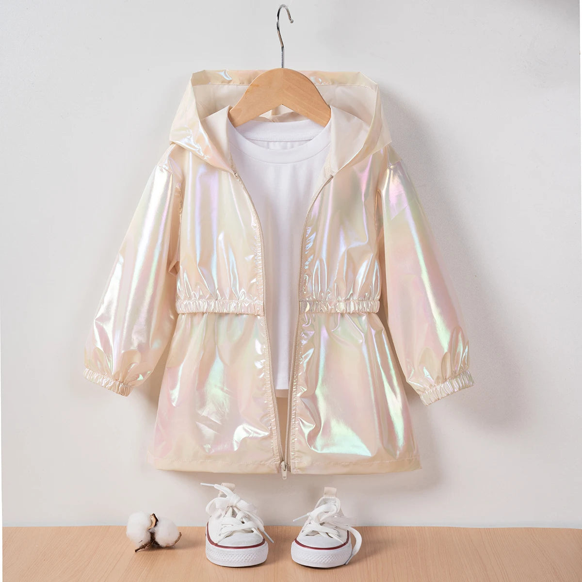 Veste Légère À Capuche Fille – Coupe-Vent Tendance Printemps Été Style Fashion