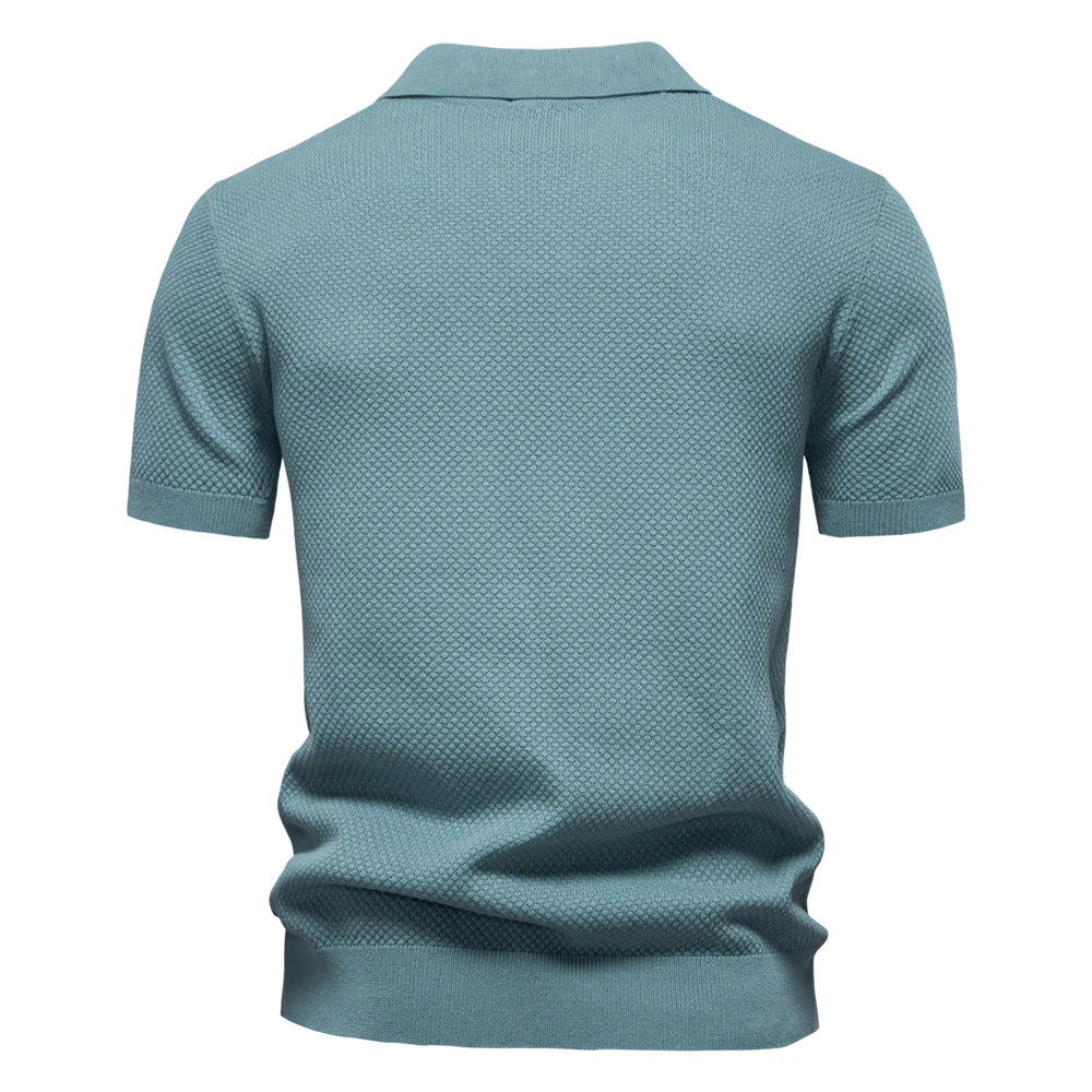 Polo Homme Été Respirant Manches Courtes Couleur Unie Casual Stretch Léger Élégant Confortable Intemporel Fashion – Polo Premium Respirant Stretch Été | Mode Homme Polo Premium Été